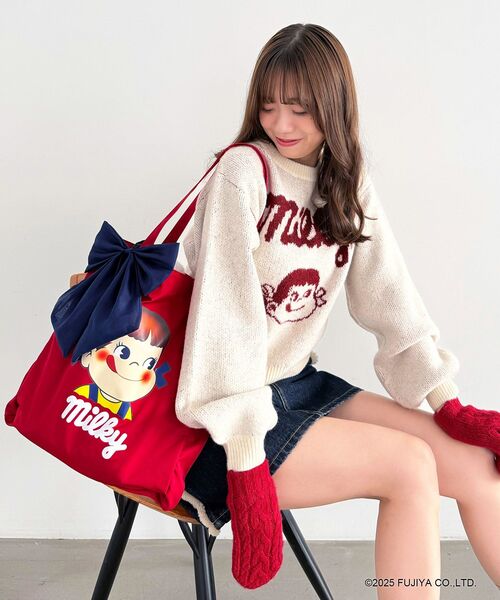 MAJESTIC LEGON(マジェスティックレゴン)の「ペコちゃんトートバッグ(トートバッグ・レディース・B/A・FREE)」の3枚目の写真