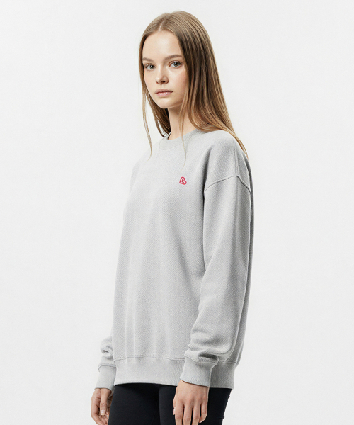 LENGAGEMENT（ランガージュマン）の「スモールハート スウェット [グレー]（スウェット・レディース・その他・MEDIUM/LARGE/X-LARGE/X.LARGE/LARGE(R)）」の2枚目の写真