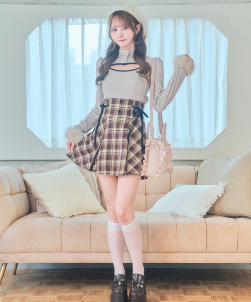 LAFARY(ラファリー)の「ボックスプリーツスカート(スカート・レディース・グレー/ブラック/ブラウン・FREE)」の10枚目の写真