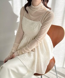 Meiru（メイル）の「ジャガードペプラムキャミビスチェ（キャミソール）」