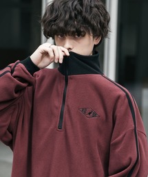 ブランド古着】「ハーフジップ」に該当するレッド/赤色系のメンズ古着