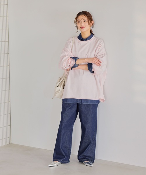 studio CLIP（スタディオクリップ）の「14ゲージカラーBIGニットT（ニット/セーター・レディース・クリアブルー/ピンク/イエロー・FREE）」の9枚目の写真