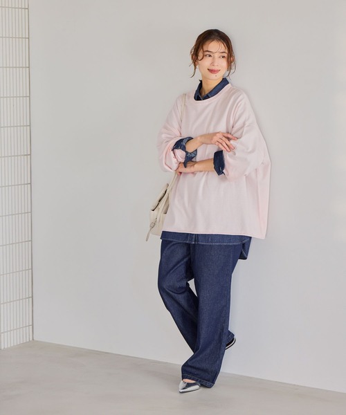 studio CLIP（スタディオクリップ）の「14ゲージカラーBIGニットT（ニット/セーター・レディース・クリアブルー/ピンク/イエロー・FREE）」の10枚目の写真