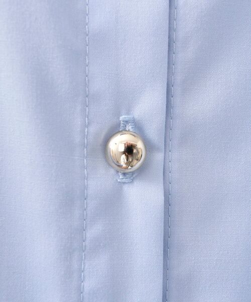 MAJESTIC LEGON（マジェスティックレゴン）の「リボンフリルペプラムブラウス（シャツ/ブラウス・レディース・ブルー/オフホワイト/ピンク/ホワイト系その他2・MEDIUM）」の10枚目の写真