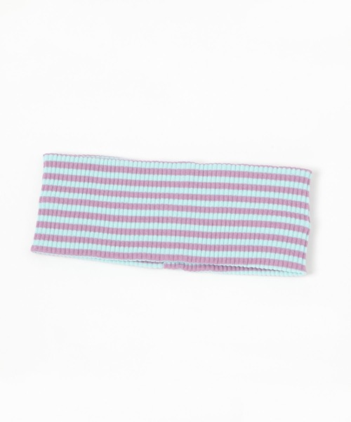 niko and...（ニコアンド）の「ボーダー柄ヘアバンド（ヘアバンド・レディース・ブラック/オレンジ/パープル・0）」の3枚目の写真