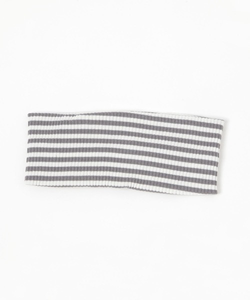 niko and...（ニコアンド）の「ボーダー柄ヘアバンド（ヘアバンド・レディース・ブラック/オレンジ/パープル・0）」の2枚目の写真
