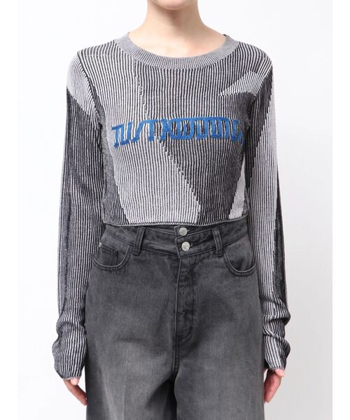 MURUA(ムルーア)の「ロゴアップリケランダムニット(ニット/セーター・レディース・ピンク/ブルー/ブラック・FREE)」の11枚目の写真