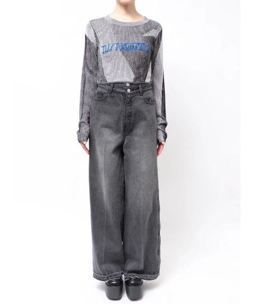 MURUA(ムルーア)の「ロゴアップリケランダムニット(ニット/セーター・レディース・ピンク/ブルー/ブラック・FREE)」の18枚目の写真