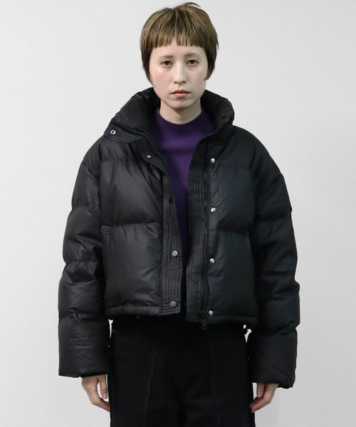 セール】エコレザーショートダウンジャケット ECO LEATHER SHORT DOWN