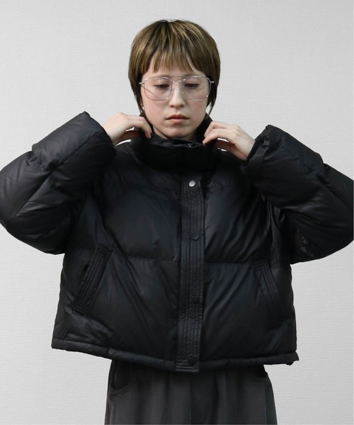 セール】エコレザーショートダウンジャケット ECO LEATHER SHORT DOWN