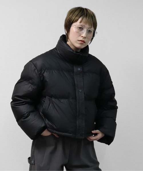 coach ダウンジャケット　ショート丈 黒　表記サイズ2 S〜M セール】エコレザーショートダウンジャケット ECO LEATHER SHORT DOWN