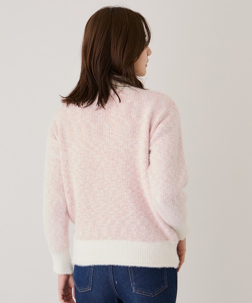 Jayro(ジャイロ)の「ガール刺繍ミックスニット(Tシャツ/カットソー・レディース・ベージュ/ライトグレー/ブルー系その他6/ピンク・FREE)」の8枚目の写真