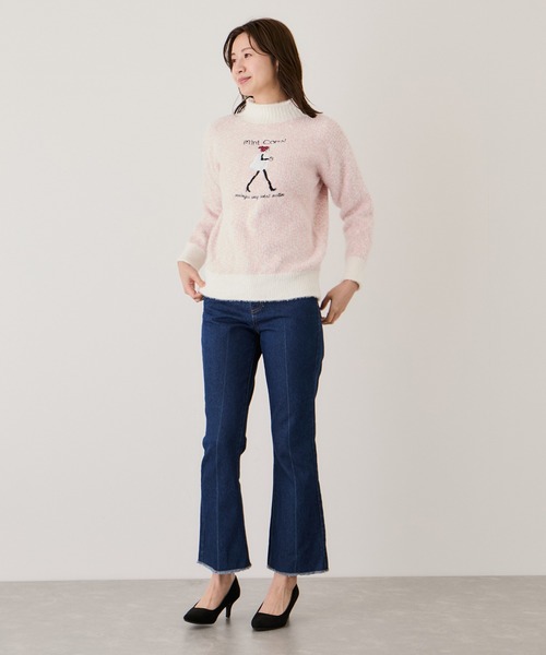 Jayro(ジャイロ)の「ガール刺繍ミックスニット(Tシャツ/カットソー・レディース・ベージュ/ライトグレー/ブルー系その他6/ピンク・FREE)」の10枚目の写真