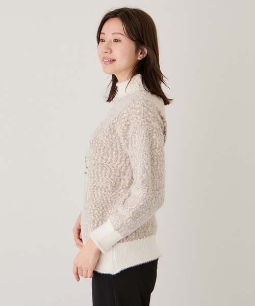 Jayro(ジャイロ)の「ガール刺繍ミックスニット(Tシャツ/カットソー・レディース・ベージュ/ライトグレー/ブルー系その他6/ピンク・FREE)」の14枚目の写真