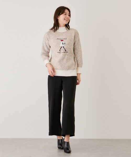 Jayro(ジャイロ)の「ガール刺繍ミックスニット(Tシャツ/カットソー・レディース・ベージュ/ライトグレー/ブルー系その他6/ピンク・FREE)」の16枚目の写真