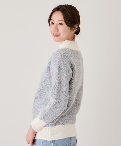 Jayro(ジャイロ)の「ガール刺繍ミックスニット(Tシャツ/カットソー・レディース・ベージュ/ライトグレー/ブルー系その他6/ピンク・FREE)」の21枚目の写真