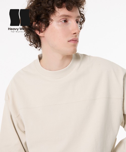 coca（coca）（コカ）の「ヘビーウェイトフットボールロンT |ユニセックス（Tシャツ/カットソー・メンズ・ホワイト/ブラック/ピンク系その他/ライトベージュ・L/M/XL）」の3枚目の写真