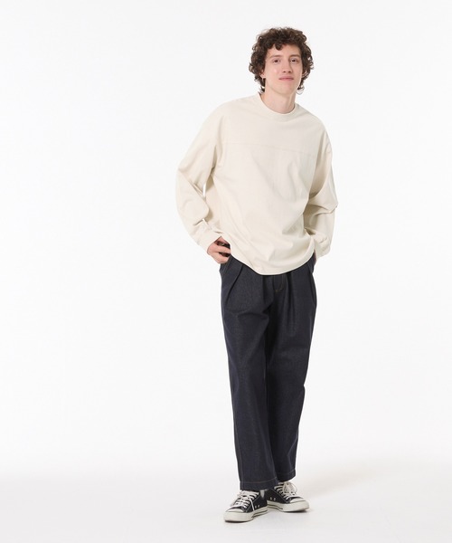 coca（coca）（コカ）の「ヘビーウェイトフットボールロンT |ユニセックス（Tシャツ/カットソー・メンズ・ホワイト/ブラック/ピンク系その他/ライトベージュ・L/M/XL）」の12枚目の写真