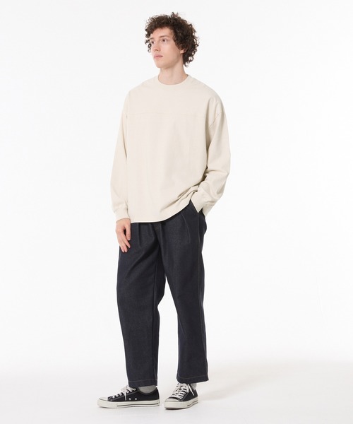 coca（coca）（コカ）の「ヘビーウェイトフットボールロンT |ユニセックス（Tシャツ/カットソー・メンズ・ホワイト/ブラック/ピンク系その他/ライトベージュ・L/M/XL）」の14枚目の写真