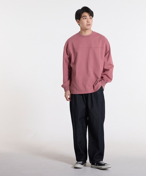 coca（coca）（コカ）の「ヘビーウェイトフットボールロンT |ユニセックス（Tシャツ/カットソー・メンズ・ホワイト/ブラック/ピンク系その他/ライトベージュ・L/M/XL）」の20枚目の写真