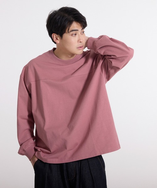 coca（coca）（コカ）の「ヘビーウェイトフットボールロンT |ユニセックス（Tシャツ/カットソー・メンズ・ホワイト/ブラック/ピンク系その他/ライトベージュ・L/M/XL）」の21枚目の写真