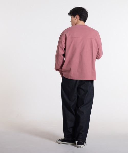 coca（coca）（コカ）の「ヘビーウェイトフットボールロンT |ユニセックス（Tシャツ/カットソー・メンズ・ホワイト/ブラック/ピンク系その他/ライトベージュ・L/M/XL）」の22枚目の写真