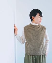 D（ディー）の「ツイードニットベスト（ベスト）」