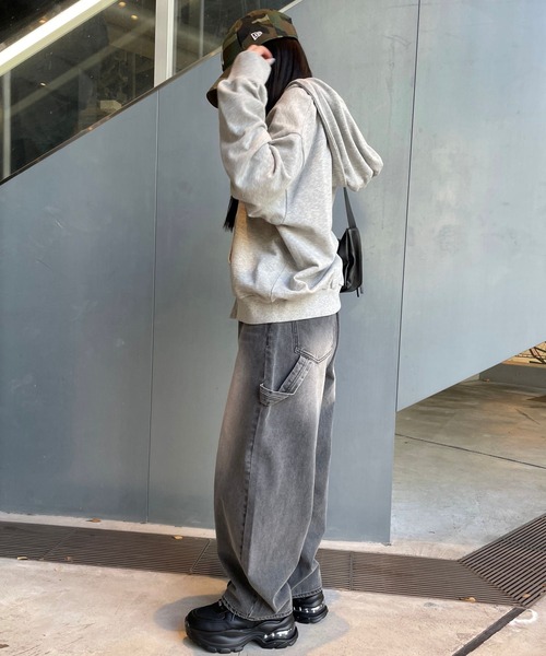 repipi armario（レピピ アルマリオ）の「ワッペンWZIPフーディ（パーカー・キッズ・グレー/グレー×ピンク/ネイビー/ライトグレー・SMALL/MEDIUM/LARGE）」の22枚目の写真