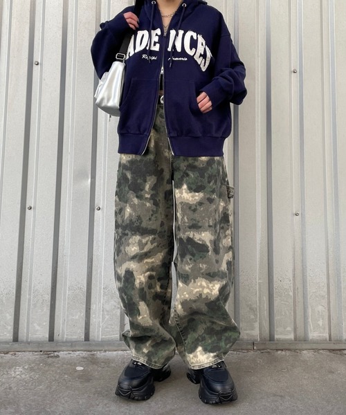 repipi armario（レピピ アルマリオ）の「ワッペンWZIPフーディ（パーカー・キッズ・グレー/グレー×ピンク/ネイビー/ライトグレー・SMALL/MEDIUM/LARGE）」の15枚目の写真