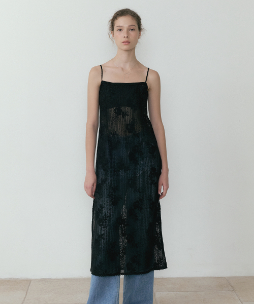 LUCIR ZU（ルシールズ）の「Wildeflower Lace Sleeveless One-piece (black)（ワンピース・レディース・その他・FREE）」の3枚目の写真
