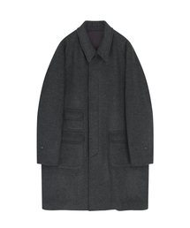 BELLIEF（ベリーフ）の「Wool Balmacaan Coat (Charcoal)（チェスターコート）」