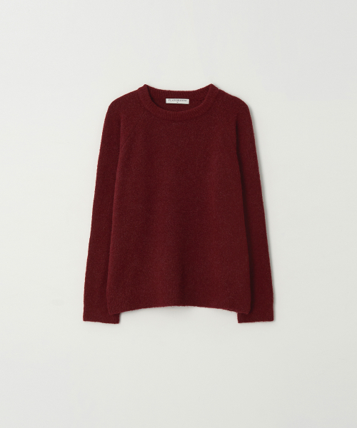 Soft Hairly Knit — бордовый мягкий вязаный трикотаж