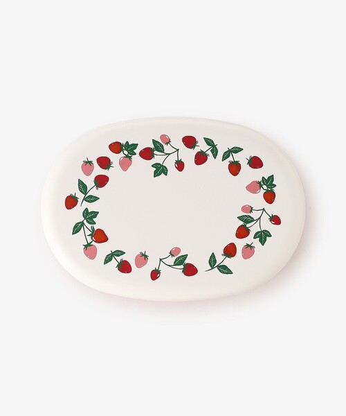 Afternoon Tea（アフタヌーンティー）の「山中塗ストロベリー抗菌小判型ランチボックス（お弁当箱・レディース・ホワイト・ONE SIZE）」の2枚目の写真