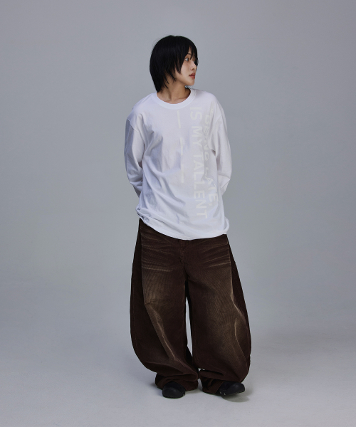 SCALLYWAG（スカリーワグ）の「ウォッシングコーデュロイワイドパンツ[ブラウン]（その他パンツ・レディース・その他・S/M/L/XL）」の6枚目の写真