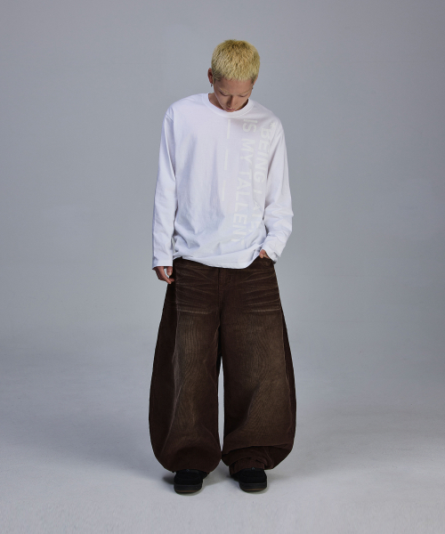SCALLYWAG（スカリーワグ）の「ウォッシングコーデュロイワイドパンツ[ブラウン]（その他パンツ・レディース・その他・S/M/L/XL）」の7枚目の写真
