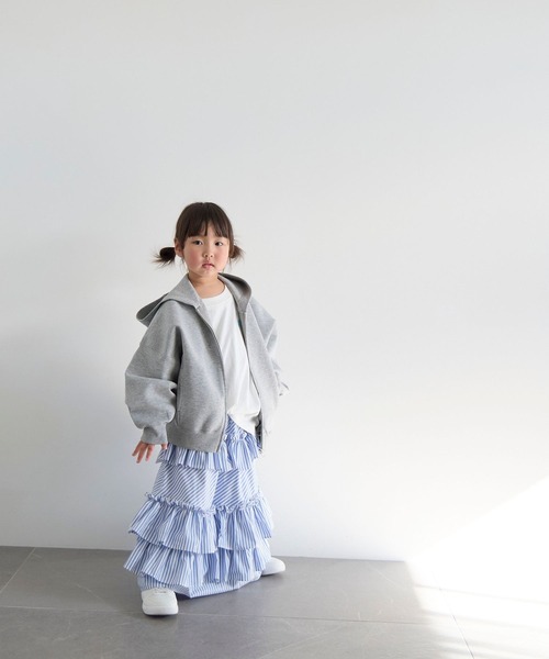 LOWRYS FARM（ローリーズファーム）の「ストライプフリルロングスカート　 647598（スカート・キッズ・ストライプ・150cm/140cm/130cm/120cm/110cm）」の5枚目の写真