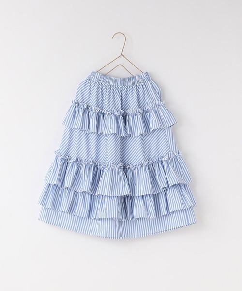 LOWRYS FARM（ローリーズファーム）の「ストライプフリルロングスカート　 647598（スカート・キッズ・ストライプ・150cm/140cm/130cm/120cm/110cm）」の9枚目の写真