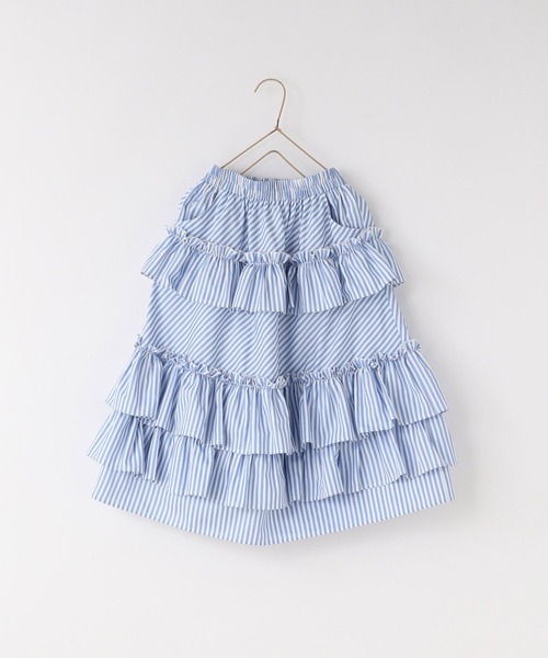 LOWRYS FARM（ローリーズファーム）の「ストライプフリルロングスカート　 647598（スカート・キッズ・ストライプ・150cm/140cm/130cm/120cm/110cm）」の14枚目の写真
