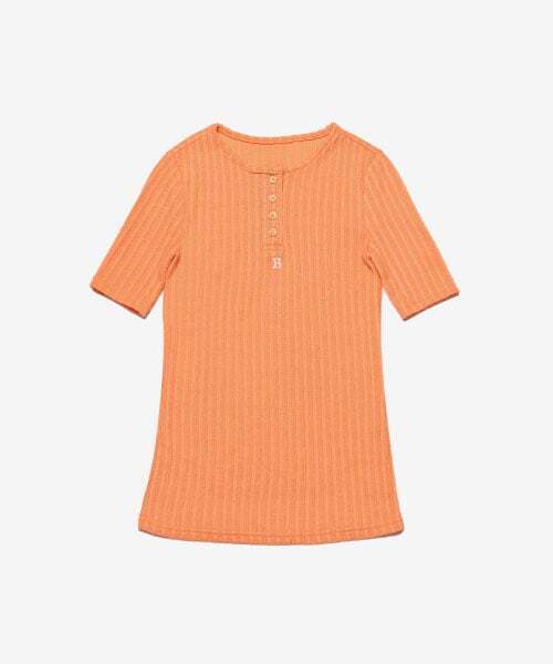 BENSIMON（ベンシモン）の「HALF KNIT JERSEY - OREANGE（Tシャツ/カットソー・レディース・その他・FREE）」の2枚目の写真