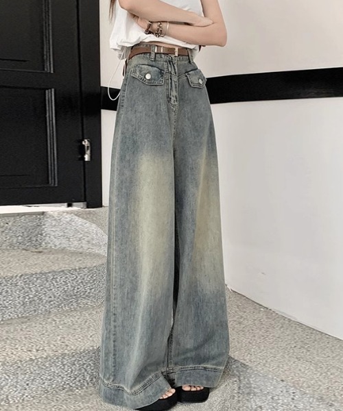 REBALANCE(リバランス)の「ワイドフレアデニムパンツ(デニムパンツ・レディース・A・MEDIUM/LARGE)」の3枚目の写真