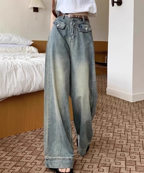 REBALANCE(リバランス)の「ワイドフレアデニムパンツ(デニムパンツ・レディース・A・MEDIUM/LARGE)」の4枚目の写真