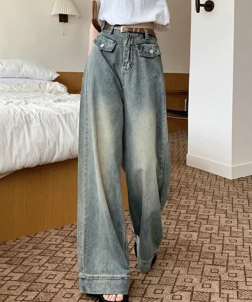 REBALANCE(リバランス)の「ワイドフレアデニムパンツ(デニムパンツ・レディース・A・MEDIUM/LARGE)」の7枚目の写真