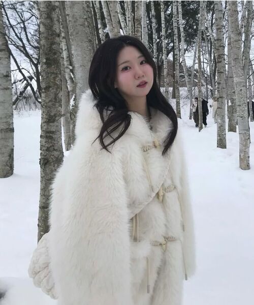 RONRON(ロンロン)の「FUR TOGGLE HOODED JACKET IVORY(ムートンコート・レディース・その他・FREE)」の2枚目の写真