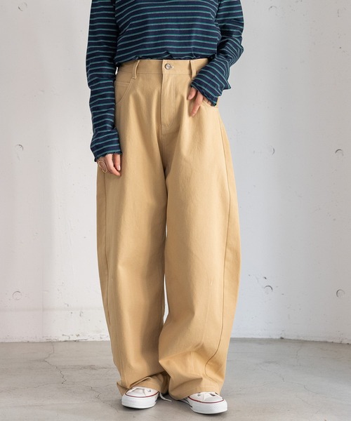 POU DOU DOU（プードゥドゥ）の「ルーズバレルパンツ（その他パンツ・レディース・ライトブルー/ベージュ/インディゴブルー・3）」の11枚目の写真