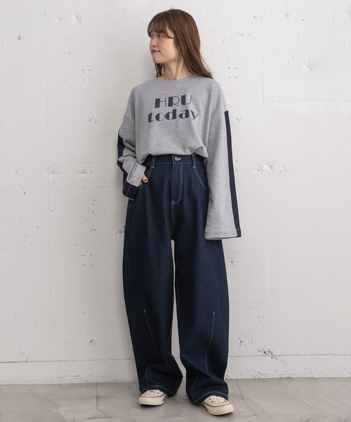 POU DOU DOU（プードゥドゥ）の「ルーズバレルパンツ（その他パンツ・レディース・ライトブルー/ベージュ/インディゴブルー・3）」の15枚目の写真