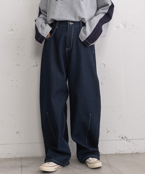 POU DOU DOU（プードゥドゥ）の「ルーズバレルパンツ（その他パンツ・レディース・ライトブルー/ベージュ/インディゴブルー・3）」の18枚目の写真