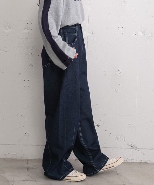 POU DOU DOU（プードゥドゥ）の「ルーズバレルパンツ（その他パンツ・レディース・ライトブルー/ベージュ/インディゴブルー・3）」の19枚目の写真