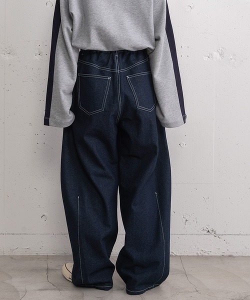POU DOU DOU（プードゥドゥ）の「ルーズバレルパンツ（その他パンツ・レディース・ライトブルー/ベージュ/インディゴブルー・3）」の20枚目の写真