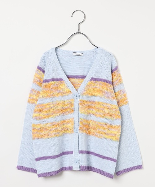 BAYFLOW（ベイフロー）の「[お手入れ楽ちん☆アクリル素材]ボーダーニットカーディガン(KIDS)（カーディガン/ボレロ・キッズ・イエロー/ブルー・150cm/130cm/110cm）」の2枚目の写真