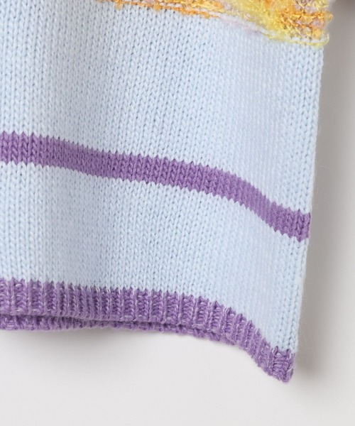 BAYFLOW（ベイフロー）の「[お手入れ楽ちん☆アクリル素材]ボーダーニットカーディガン(KIDS)（カーディガン/ボレロ・キッズ・イエロー/ブルー・150cm/130cm/110cm）」の14枚目の写真